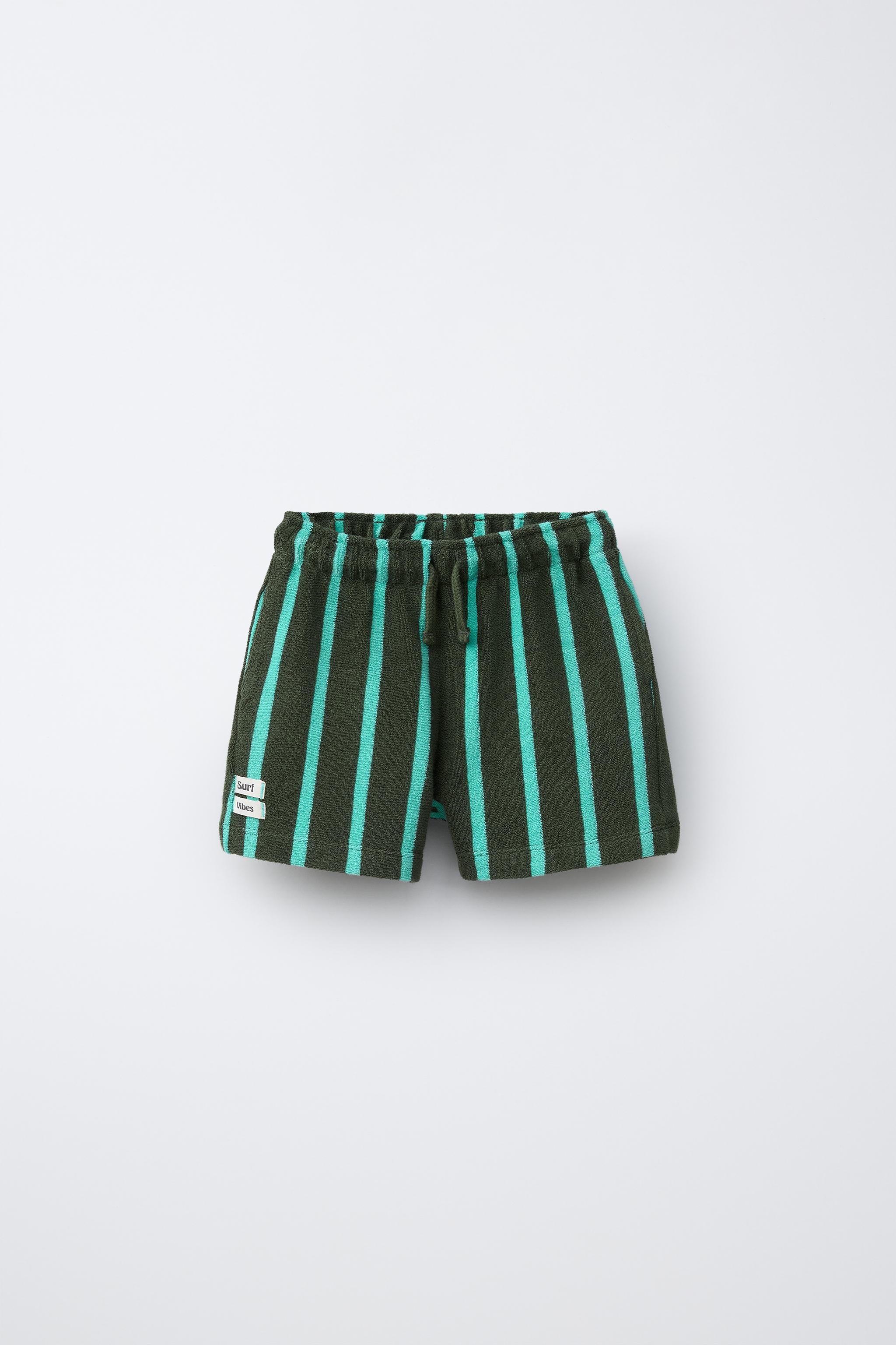 STRIPED TERRYCLOTH SHORTS